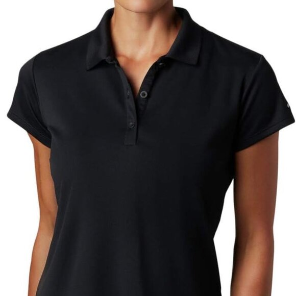 🆕Columbia Women's Innisfree Short Sleeve Polo Shirt, XXL-Black, Brand NEW. - Picture 1 of 5